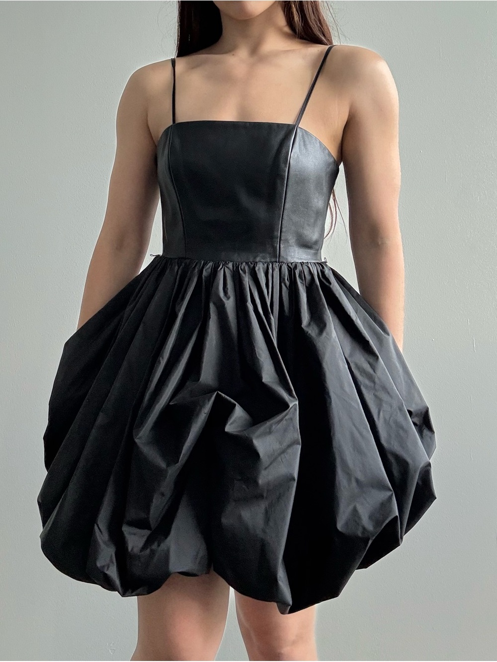 Alice + Olivia Black Mini Bubble Dress - Picture 8 of 10